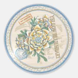 Adesivo G Criação Escritório flor amarela