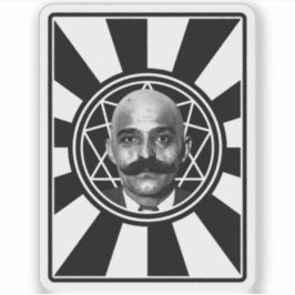 Adesivo G.I. Gurdjieff The Magus - v2 (branco)