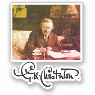Adesivo G. K. Chesterton no Trabalho