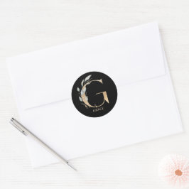 Adesivo G Monograma Floral Personalizado