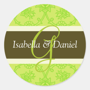 Adesivo G Monogramas Para Selos De Convite Para Casamento