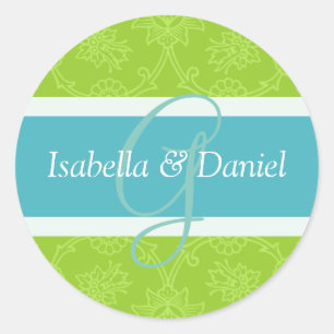 Adesivo G Monogramas Para Selos De Convite Para Casamento