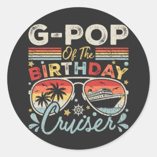 Adesivo G-Pop das férias de cruzeiro de aniversário