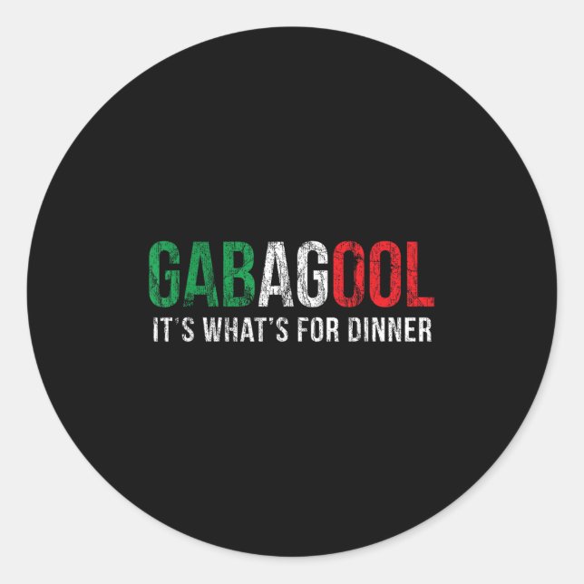 Adesivo Gabagool Cacola Meat Lover New Jersey Italian Gift (Frente)