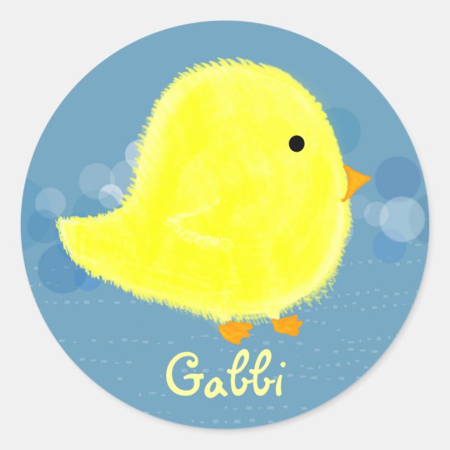 Adesivo Gabbi Cute Baby Pintinho Sticker (Frente)