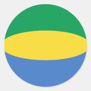 Adesivo Gabon Fisheye Flag Sticker