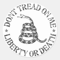 Gadsden Sticker (Preto e Branco)