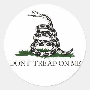 Adesivo Gadsen Flag, não me penteie, Round Sticker