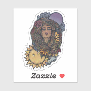 Adesivo Gaia mãe Deusa da Terra Tarot o Mundo