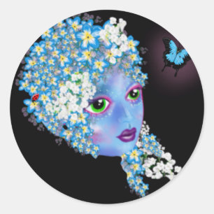 Adesivo GAIA Mãe Terra Fantasia Pagan Art de LeahG