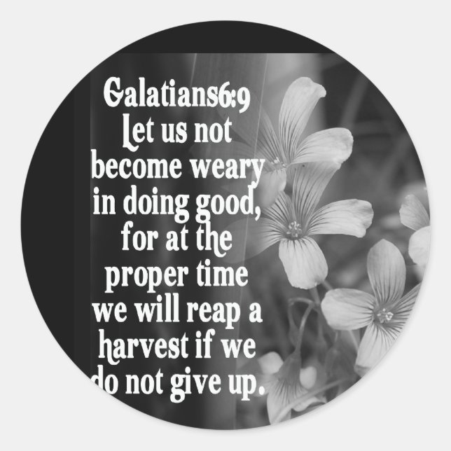 Adesivo GALÁCIOS DE SCRIPTURE DE bíblia 6:9 (Frente)