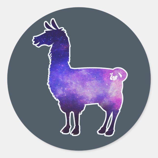 Adesivo Galactic Llama Stickers (Frente)