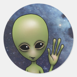 Adesivo Galáxia de Estrelas de Ficha Científica de Alieníg