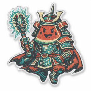 Adesivo Galáxia de Melancia Shogun — Samurai Cósmico Vinta