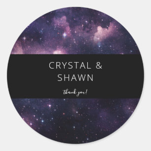 Adesivo Galáxia do Espaço Exterior Obrigado