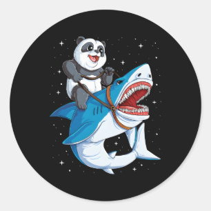 Adesivo Galáxia Espacial do Tubarão em Panda