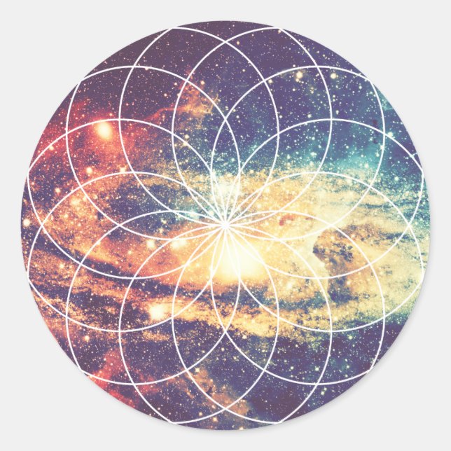 Adesivo Galáxia Geométrica nº 1 Sticker (Frente)