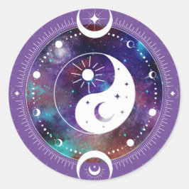 Adesivo Galáxia Yin Yang Roxana e Mística da Lua Crescente