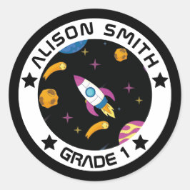 Adesivo Galáxias de Crianças Personalizadas Viajando