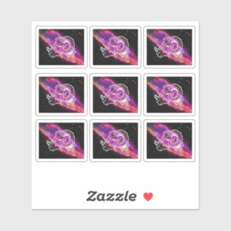 Adesivo Galaxy Aries Constelação Sinal Zodiac