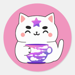 Adesivo Galaxy cat Tea