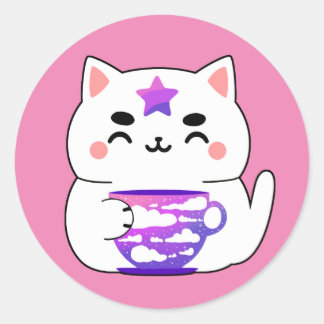 Adesivo Galaxy cat Tea