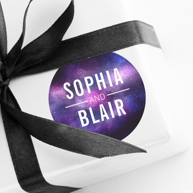 Adesivo Galaxy Celestial Stars Moderno Casamento Personali (Criador carregado)