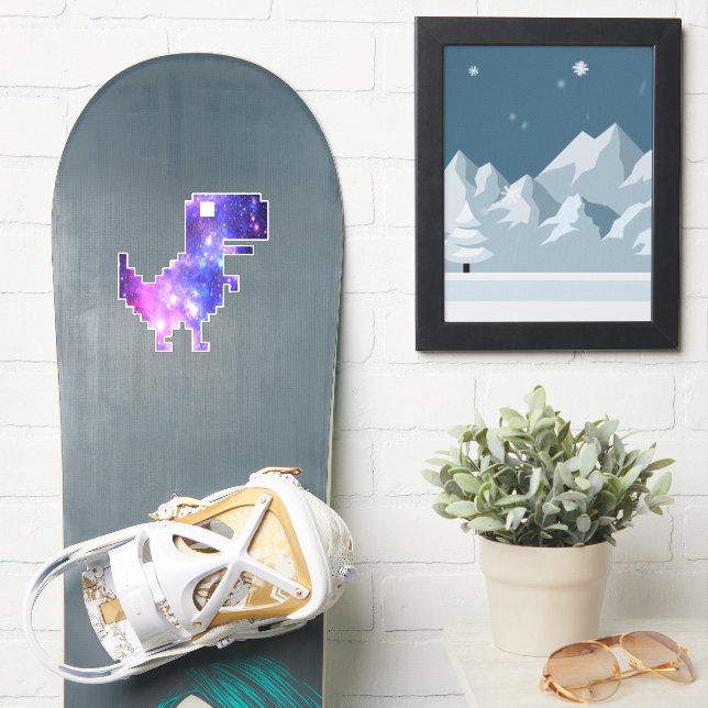 Adesivo Galaxy Chrome T-Rex (Prancha de snowboard)