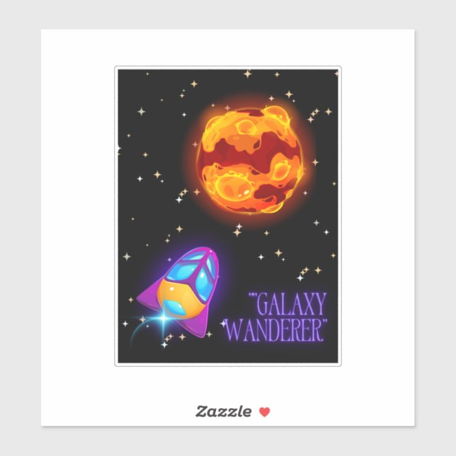 Adesivo Galaxy Wanderer Copo Isolado (Folha)