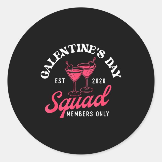 Adesivo Galentine's Day Squad - Galentine's Day Gals Siste (Frente)