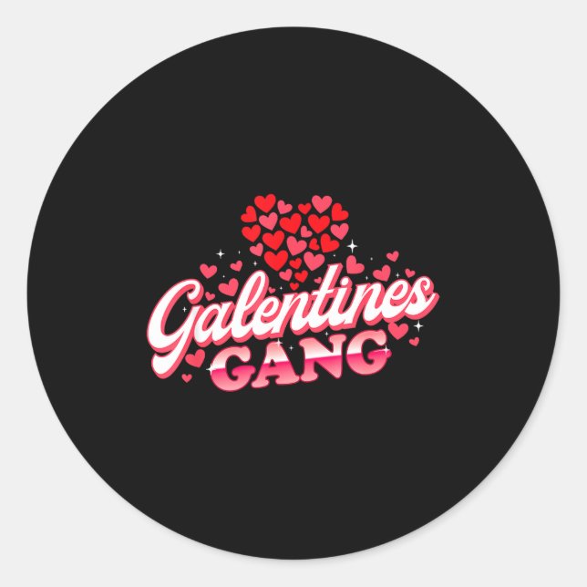 Adesivo Galentines Gang - Galentine's Day Gals Sisterhood  (Frente)