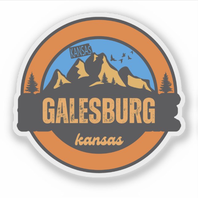 Adesivo Galesburg, Kansas (Frente)