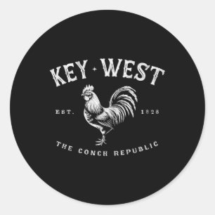 Adesivo Galinha de Galo de Key West Engraçado Nascer do So