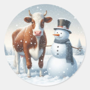 Adesivo Galinha e bonitão no campo de inverno