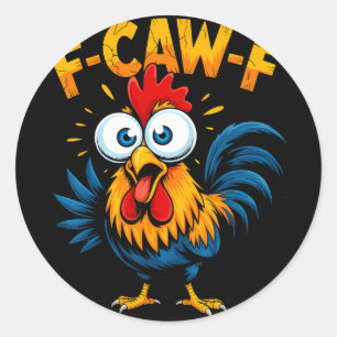 Adesivo Galinha F-caw-f Galo Fcawf Meme Engraçado