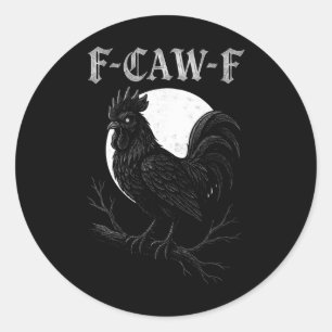Adesivo Galinha F Cawf Galo Gótico Lua Engraçado Fcawf Bir