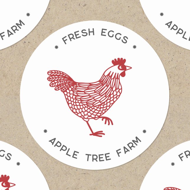 Adesivo Galinha Fresca Personalizada (Chicken hen poultry egg farm personalized stickers)