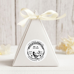 Adesivo galinha galinha ovos frescos da família endereço