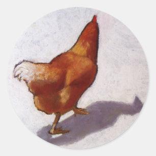 ADESIVO GALINHA NO PASTEL DO ÓLEO