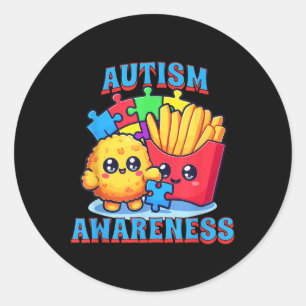 Adesivo Galinha Nugget E Franceses Fritam Autismo Sensibil