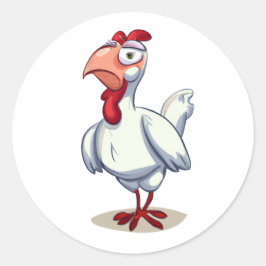 Adesivo Galinha personagem de desenho animado