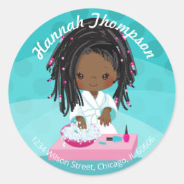 Adesivo Galinhas Spa Afro-Americanas Envelopam Selos