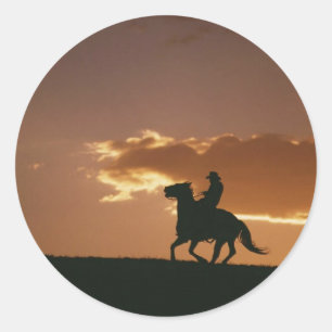 Adesivo Galloping Cowboy Silhouette
