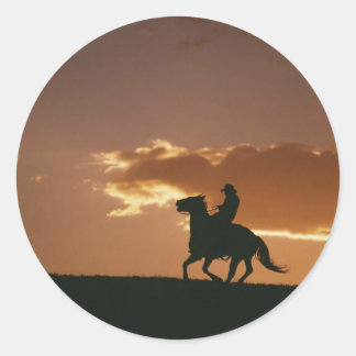 Adesivo Galloping Cowboy Silhouette