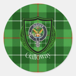 Adesivo Galloway Scottish Clan Tartan & Crest