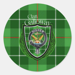 Adesivo Galloway Scottish Clan Tartan & Crest