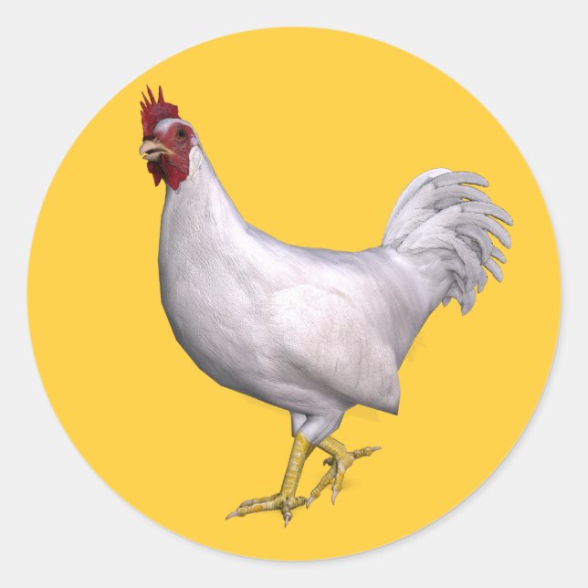 Adesivo Galo Branco (Frente)