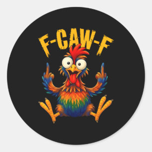 Adesivo Galo Cantando Pombo Engraçado Frango