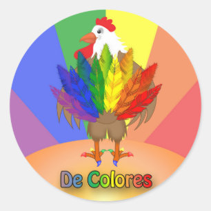 Adesivo Galo considerável com De Colores