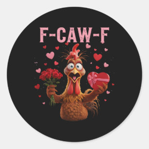 Adesivo Galo Engraçado F-caw-f Dia dos Namorados Galinha F